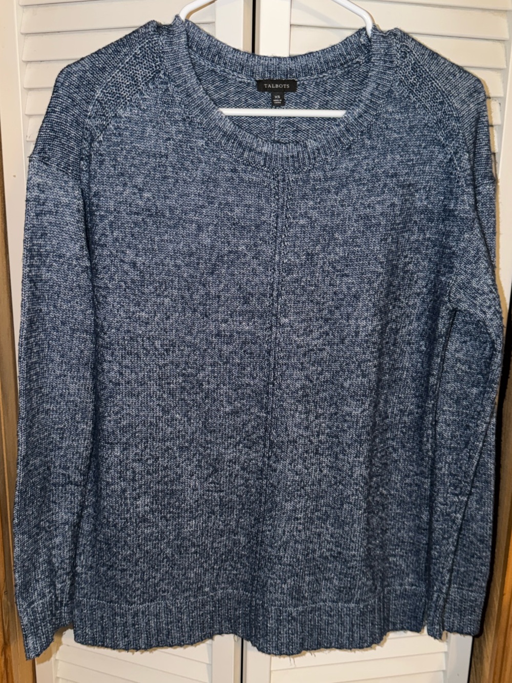 Talbots Navy Drop Shoulder Tunic Sweater